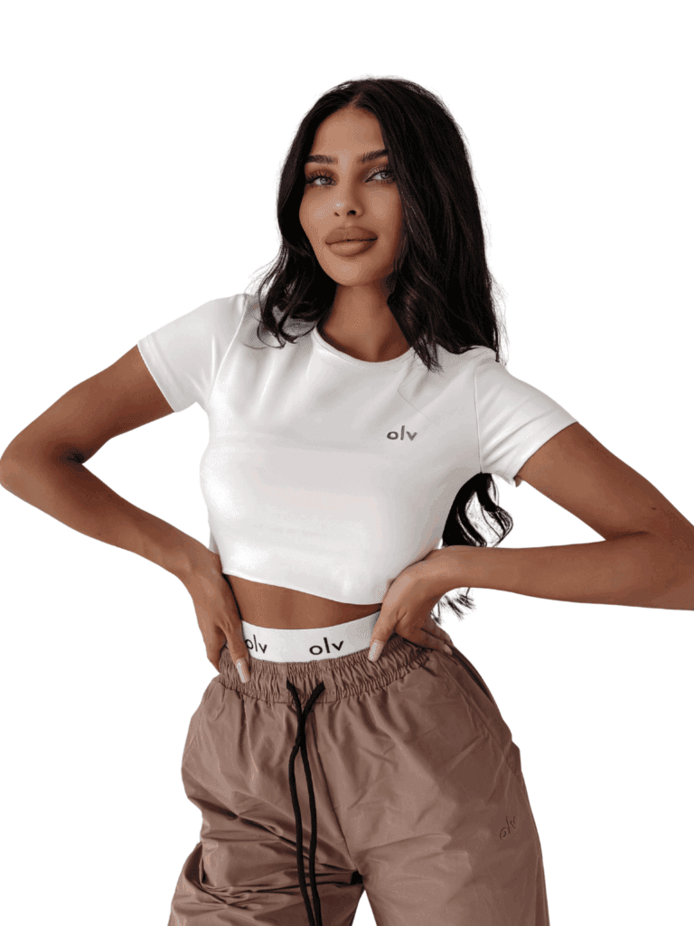 OlaVoga BASIC MUSE rövid ujjó póló - Ekrü