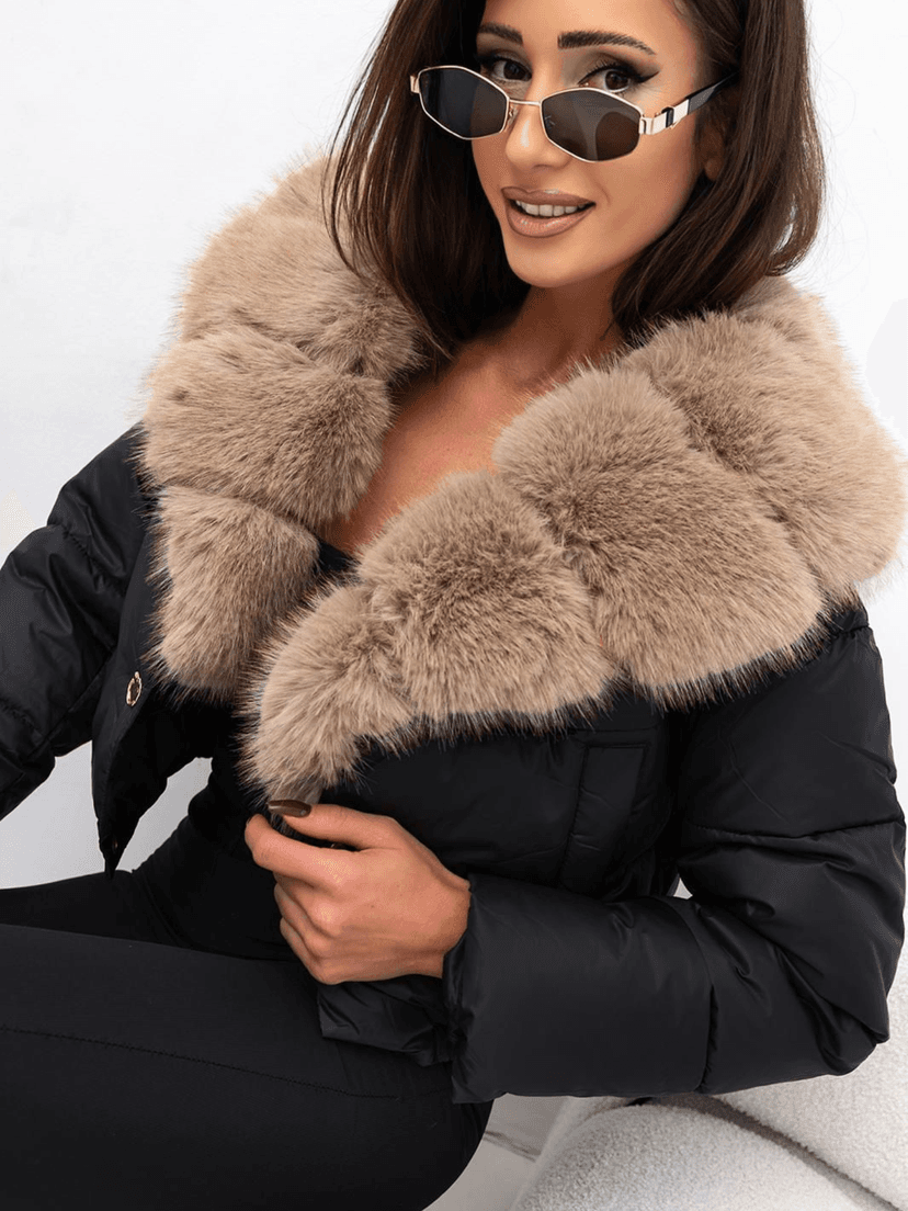 CHLOE szőrmés dzseki - bézs